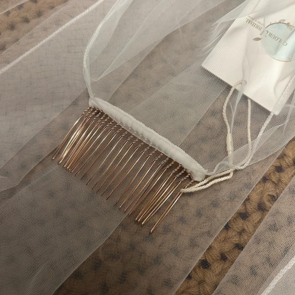 NWT Bridal Veil! Light Ivory - 36 inch - 1 Tier - Pencil Edge